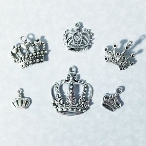 Crown Themed Set of Charms (6 Charms in a Set)